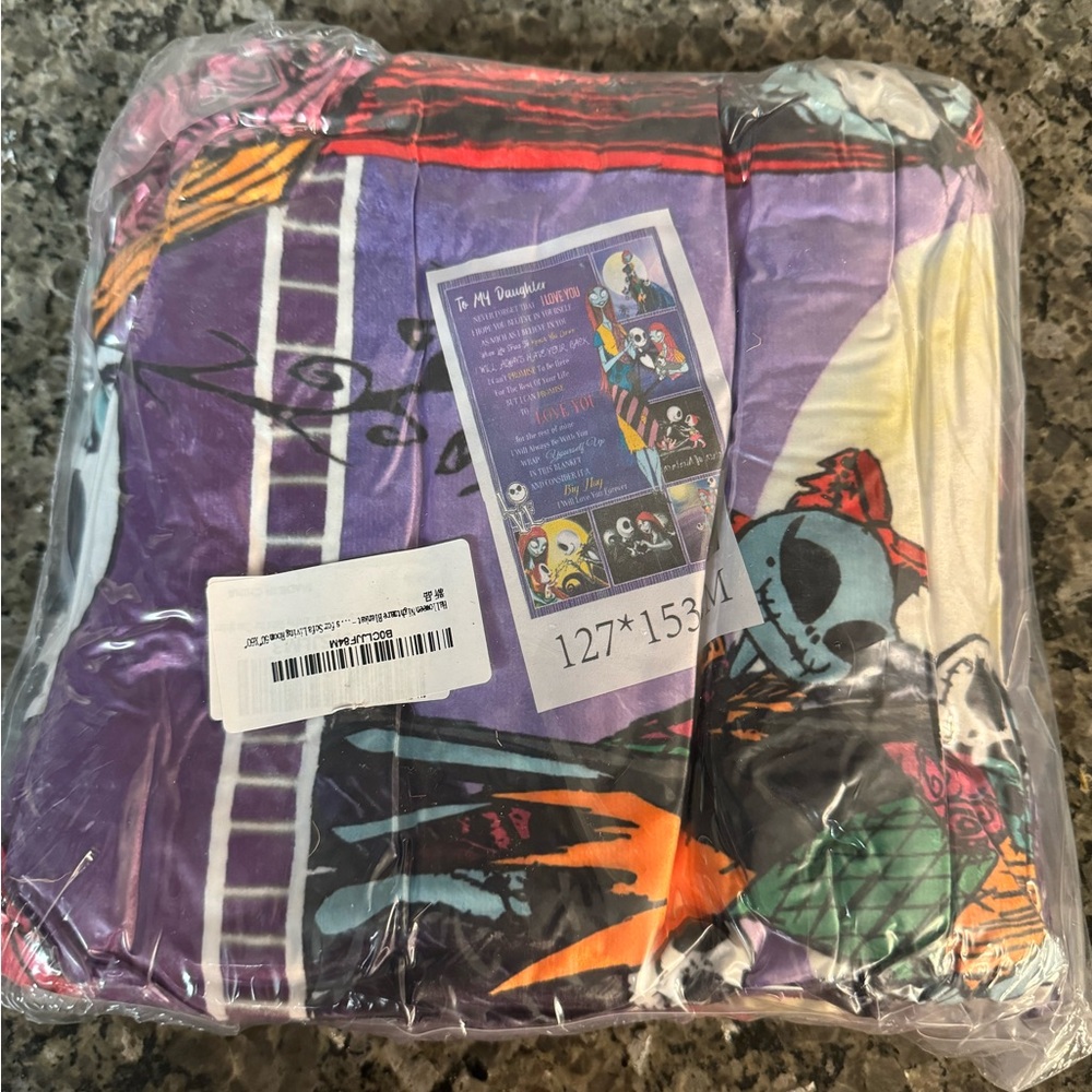 To My Daughter Nightmare Before Christmas Blanket Throw